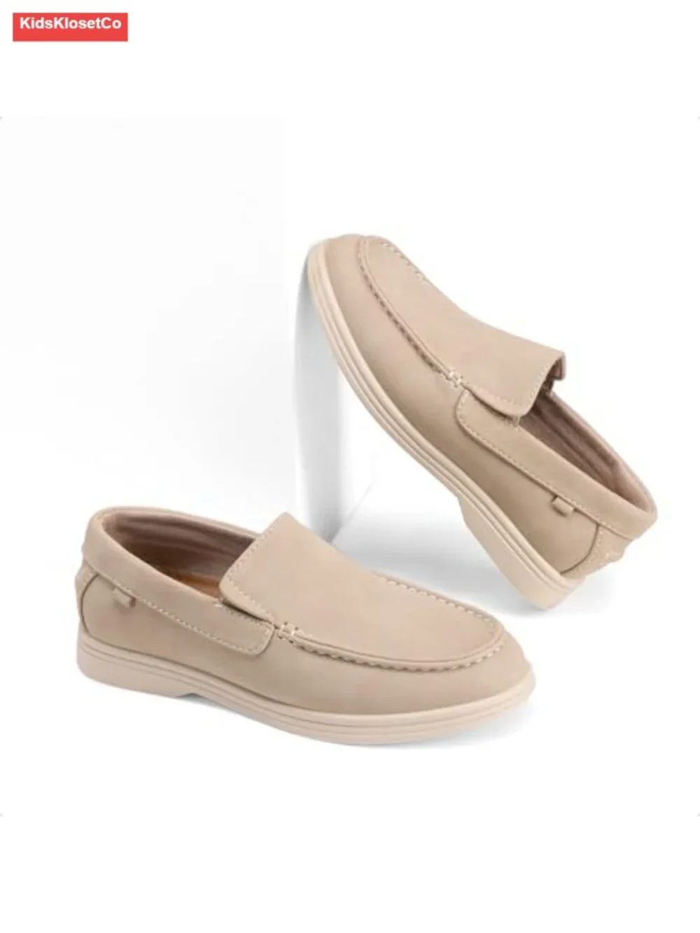 Boys' Faux Suede Slip-On Loafers - Casual Dress Shoes